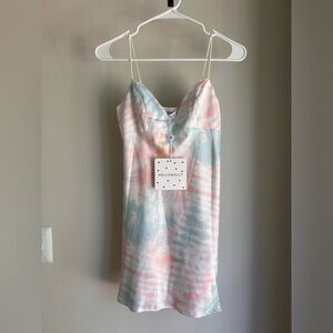 HELLO MOLLY Tie Dye Slip Dress - SMALL
